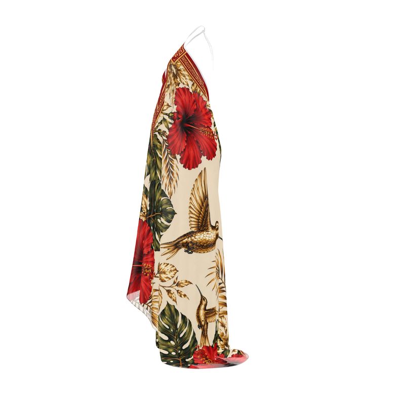 Oro Tropical Halterneck backless dress