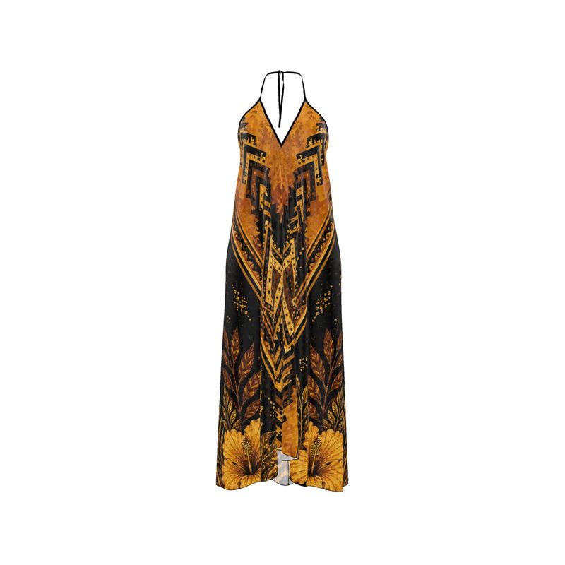 Oro Negra Halter Dress