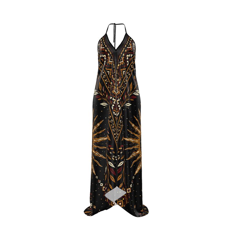 Halterneck backless dress