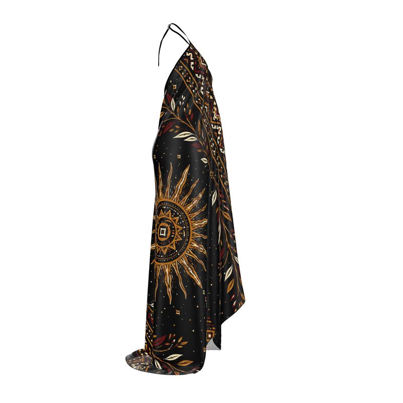 Halterneck backless dress