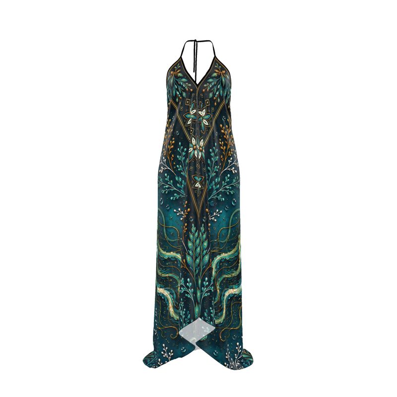 Halterneck backless dress