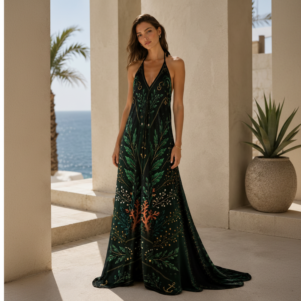 Marea Coralina Halter Dress