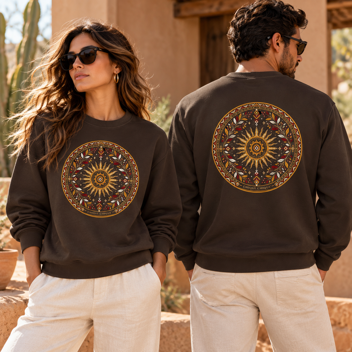 Sol Nativo Organic Black Grey Sweatshirt- Unisex
