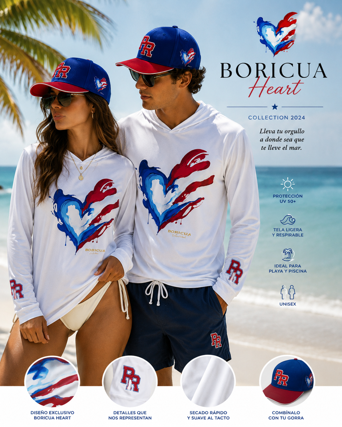 Boricua Heart Performance Hoodie