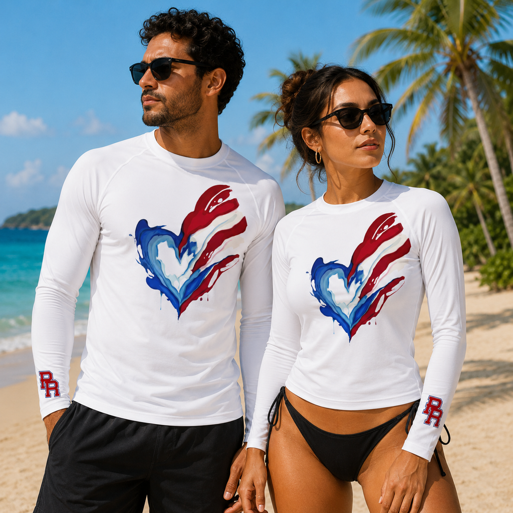 Boricua Heart Performance Rash Guard