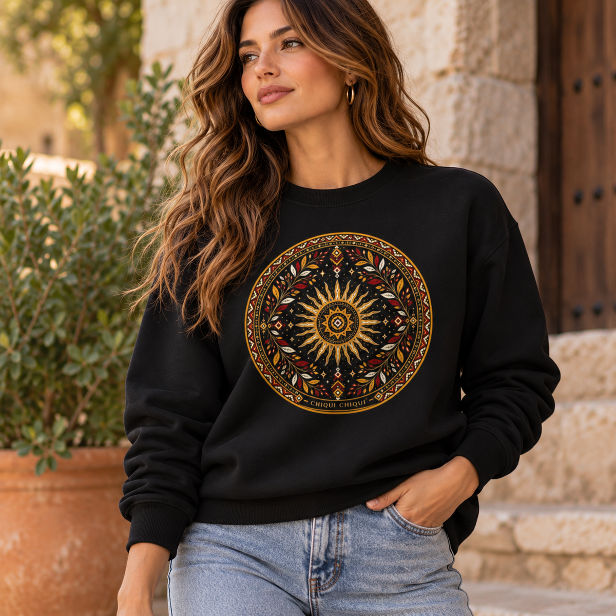 Sol Nativo Organic Black Grey Sweatshirt- Unisex