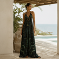Marea Nocturna Halter Dress