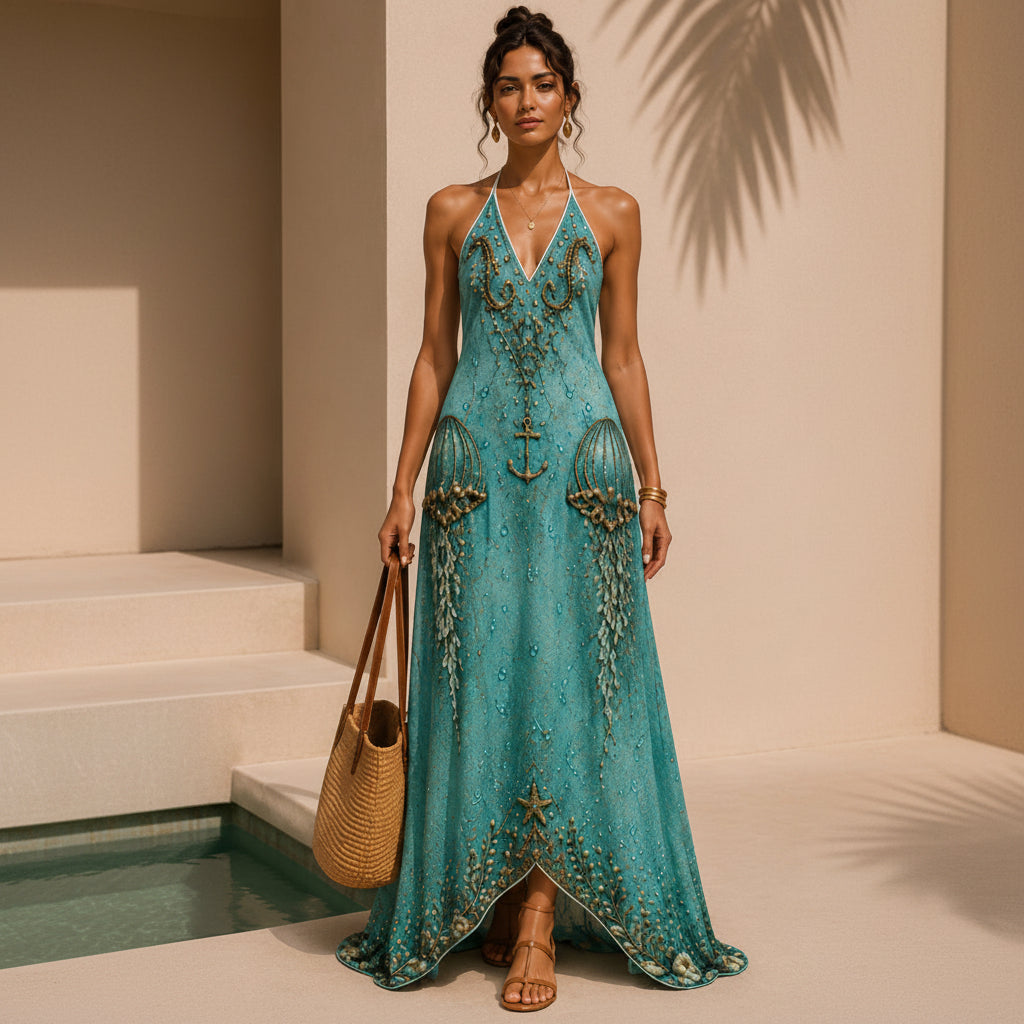 Marea Aguaviva Halter Dress