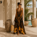 Oro Negra Halter Dress