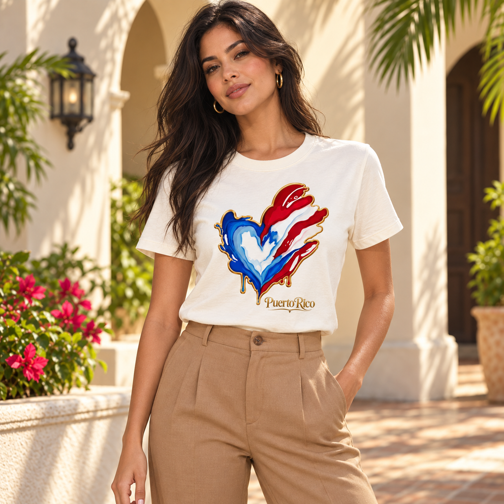 Corazón Boricua Women’s Heavyweight Tee